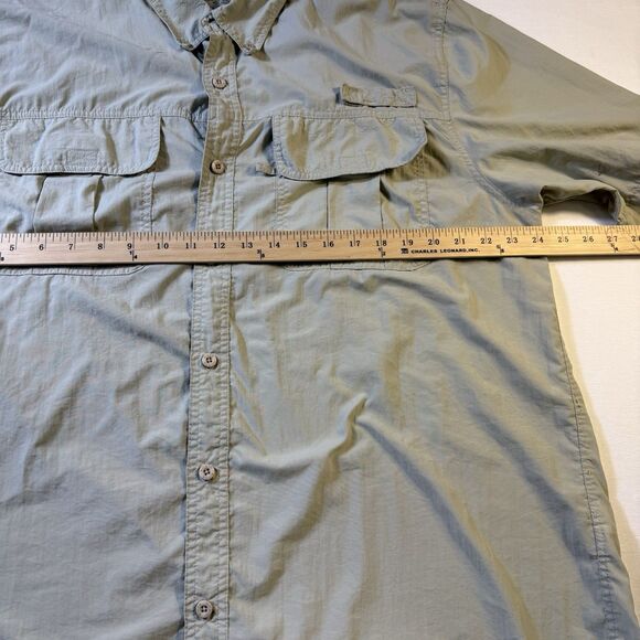 North River Outfitters Shirt XL Olive Short Sleeves 2 Pocket Outdoors‎ Gorpcore - Picture 3 of 8